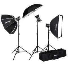   Godox MS300II-V Tripla Vakuszett Mikrosat Click Softboxal és ernyővel(3 x 300Ws)