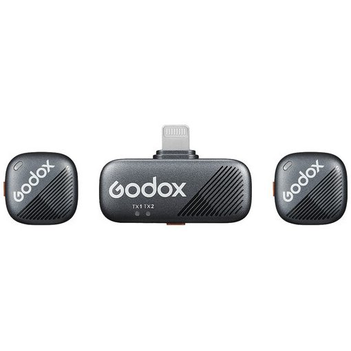 Godox Cube-S LT 2csatornás Wireless - Vezeték nélküli Mikrofon Lightning csatlakozás, IOS mobilokhoz (2.4 GHz)