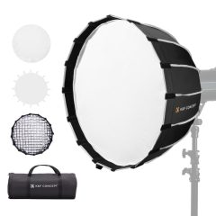   K&F Concept 60cm átmérőjű, parabolic softbox, gyorscsatlakozás, méhsejt rács, Bowens csatlakozás (KF-18-0008)